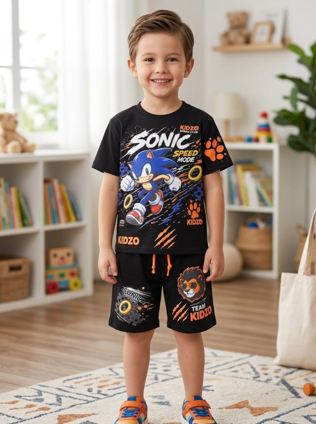 Kidzo Sonic Speed Mode Boys Set – T-Shirt & Shorts