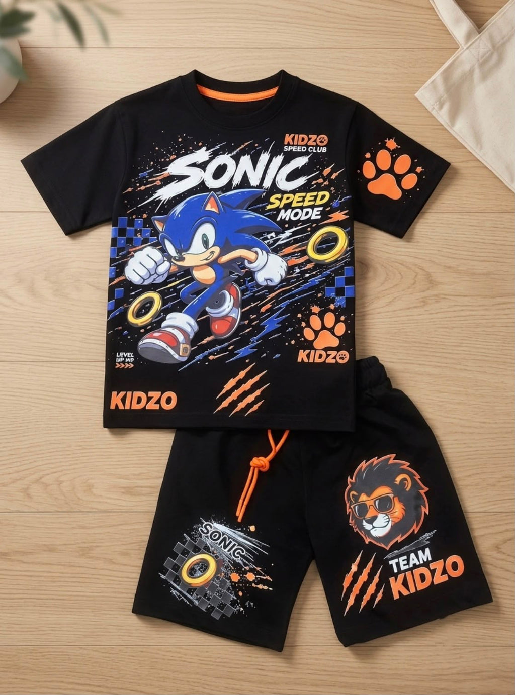 Kidzo Sonic Speed Mode Boys Set – T-Shirt & Shorts