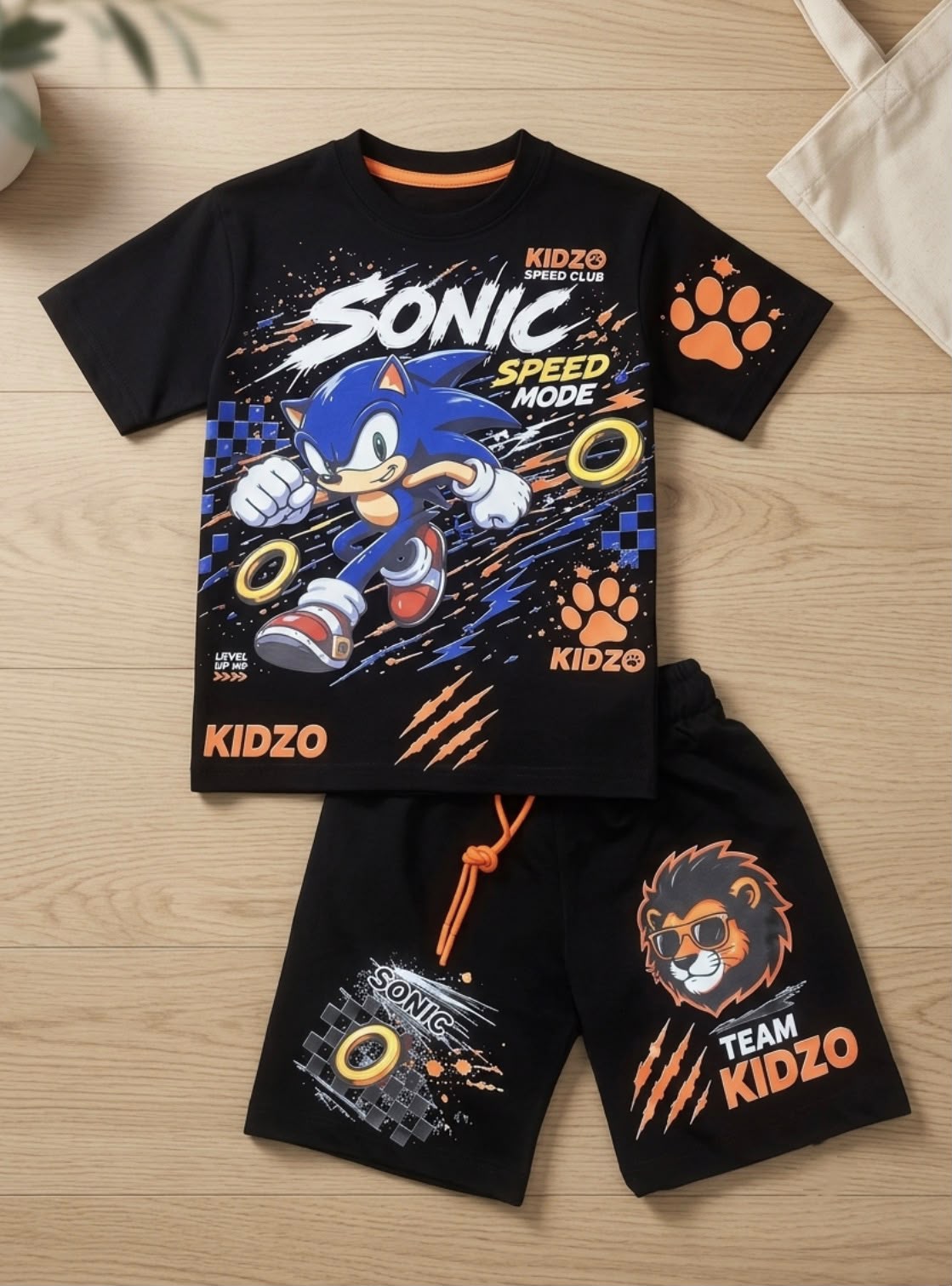 Kidzo Sonic Speed Mode Boys Set – T-Shirt & Shorts