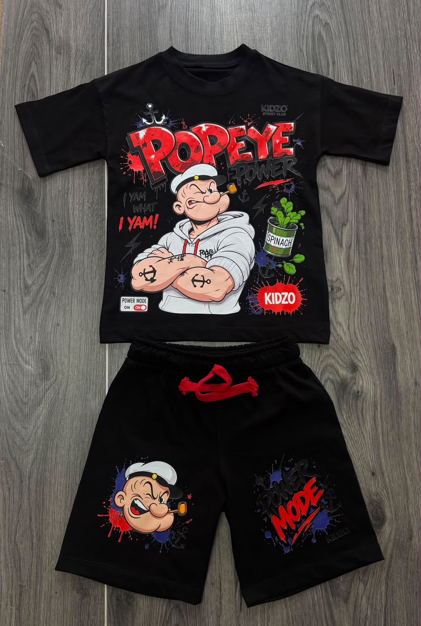 Kidzo Popeye Power Mode Boys Set – Flat Lay